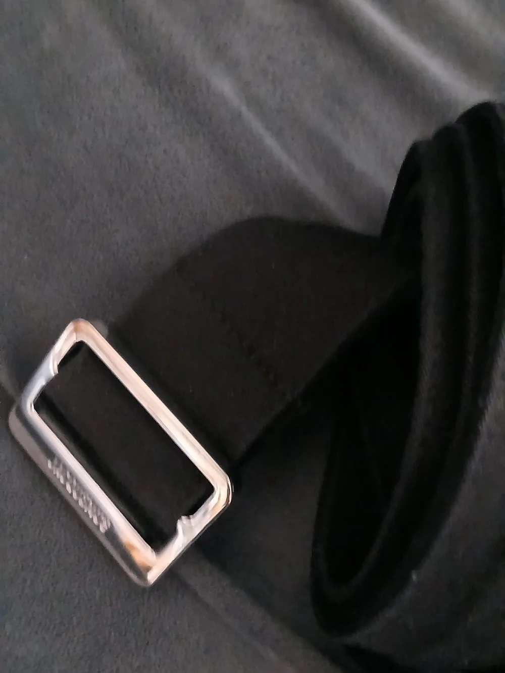 Jacquemus Black Fabric Belt with Silver-Tone Buckle